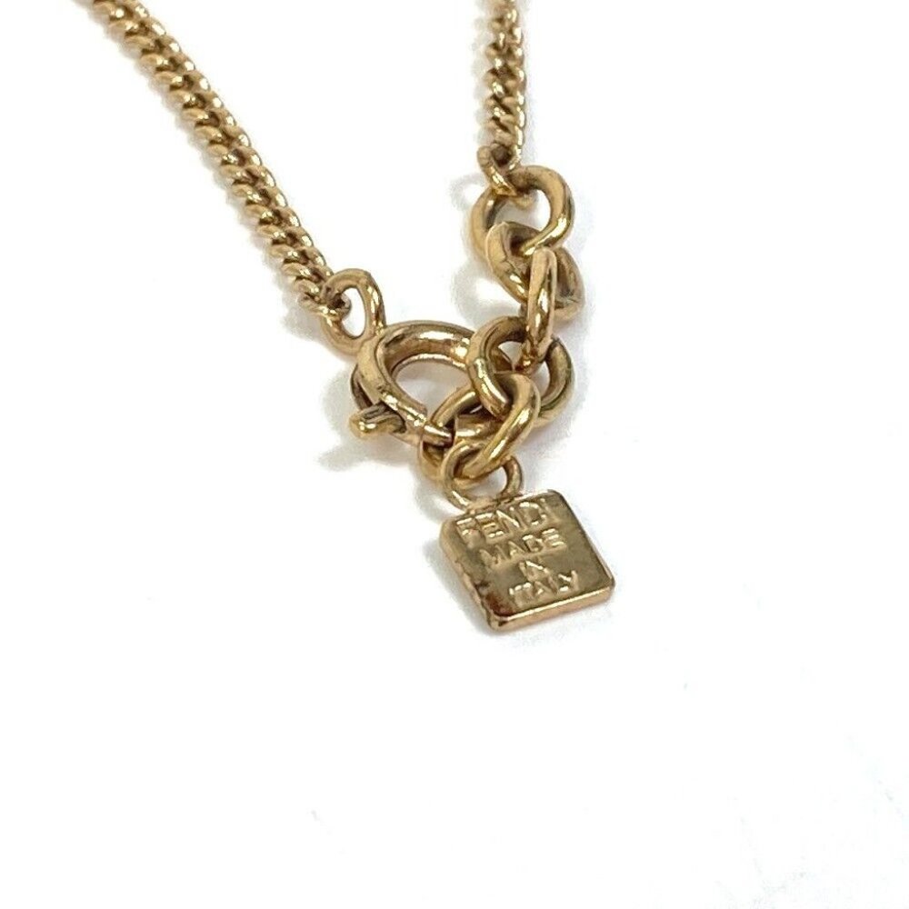AUTHENTIC FENDI Accessories logo Bracelet Metal Gold - Picture 6 of 10